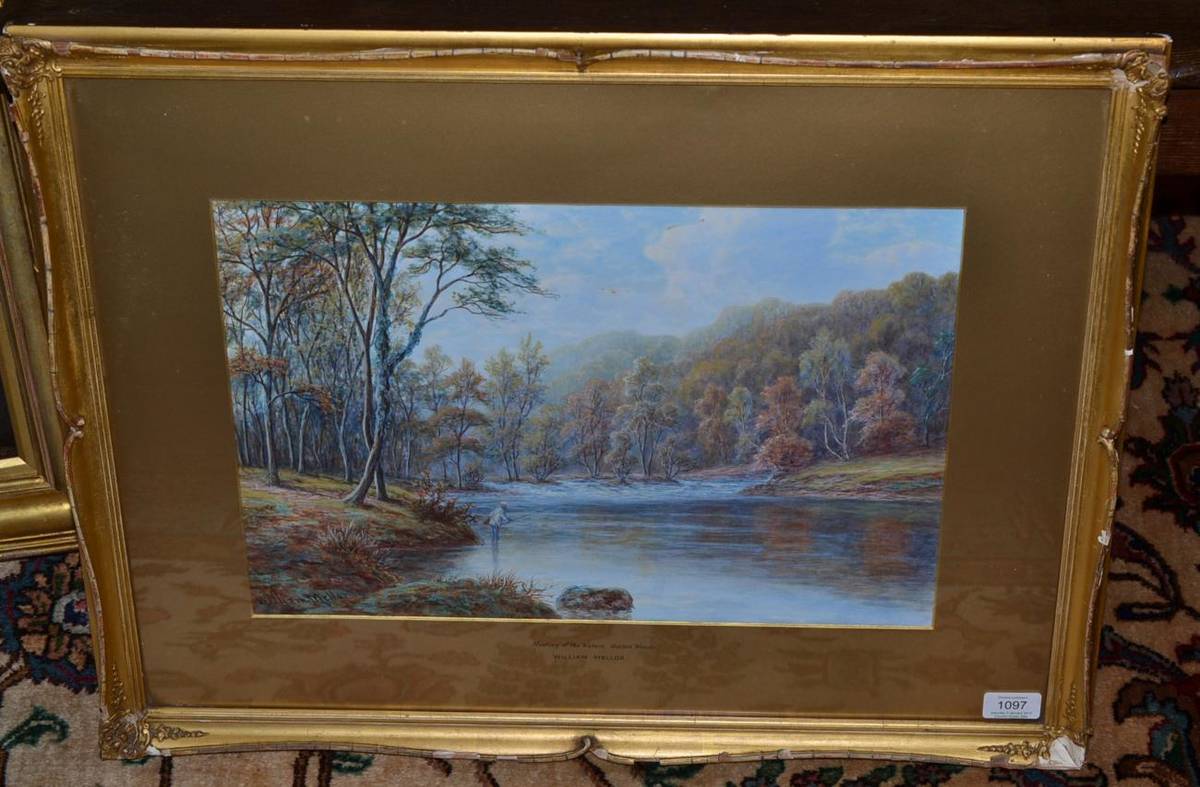 Lot 1097 - William Mellor (1851-1931) ";Meeting of the Waters, Bolton Woods"; signed, watercolour, 29.5cm...