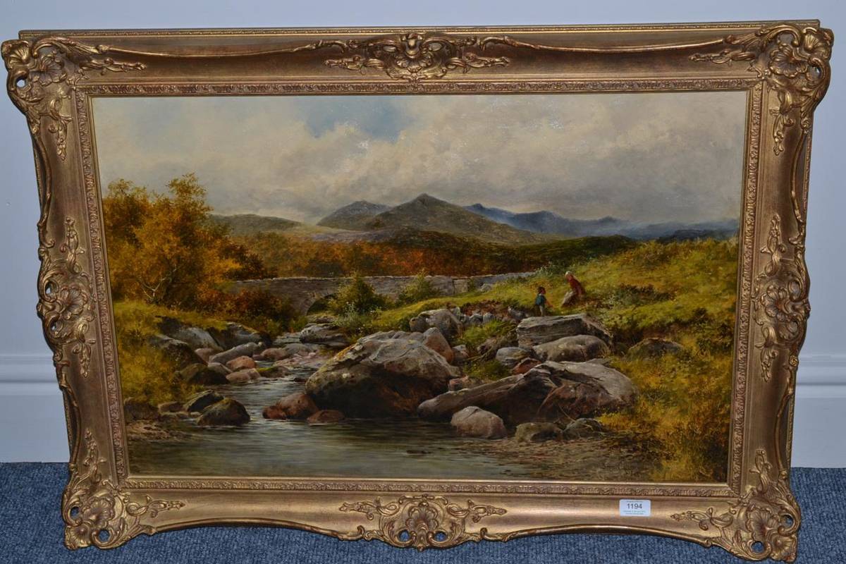 Lot 1194 - Scott Callowhill (ex.1882) ";Near Dolwyddelan";, signed and dated 1883, signed and inscribed verso