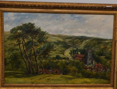 Lot 1091A - Frederick Waters Watts (1800-1870) View of Hastings Church on a blustery summers day, oil on board