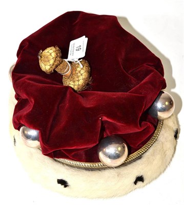 Lot 19 - A Victorian silver gilt baron coronet, Paul Storr, London 1838, with six silvered metal pearls...