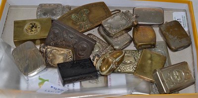 Lot 161 - A collection of twenty various royal commemorative vestas; a similar matchbox holder; and a...