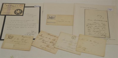 Lot 181 - A letter from the Prince of Wales to Lady Molesworth written from the House of Lords, a...
