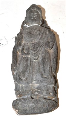 Lot 196 - Indian carved stone figure 22cm high