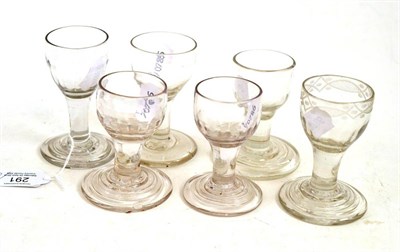 Lot 291 - Six assorted 18th century firing glasses