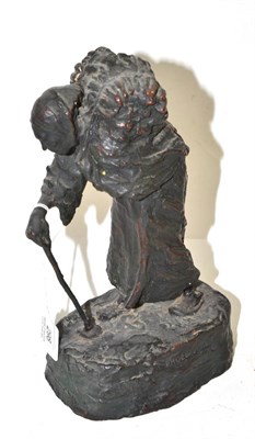 Lot 298 - Phoebe Stabler (1879-1955), a patinated plaster figure, modelled as an old Picardy peasant...