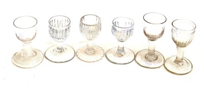 Lot 306 - Six assorted 18th century firing glasses