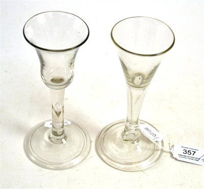 Lot 357 - Two 18th century plain ale glasses