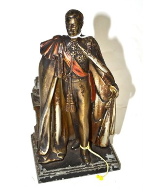 Lot 363 - Cast metal figural lighter, 23cm high