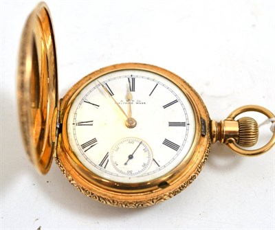 Lot 400 - A gold plated 'stag' full hunter keyless pocket watch, signed Waltham Watch Co, circa 1900,...