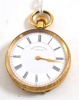 Lot 416 - A lady's fob watch, retailed by Thos Russell & Son, Liverpool, circa 1900, lever movement,...