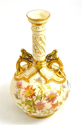 Lot 517 - A Royal Worcester blush ivory vase, lacking cover, height 26cm