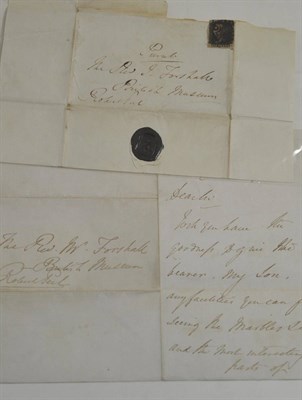 Lot 537 - Robert Peel, two page autograph letter signed, Jan 27th [1841], from Peel to Rev. Forshall at...