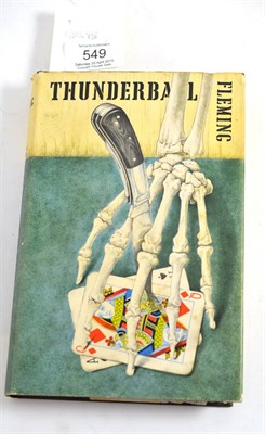 Lot 549 - Fleming (Ian), Thunderball, 1961, Cape, first edition, dust wrapper (priced 15s)