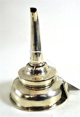 Lot 621 - A George III silver wine funnel, London hallmark and maker's mark for John Tatum, date letter 1794