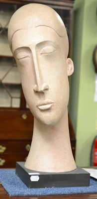 Lot 624 - Patricia Volk (Irish b.1951): ";Head (Project 35/97)";, A Ceramic Abstract Head, signed P.Volk...