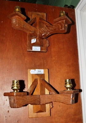 Lot 699 - Pair of Beaverman wall lights