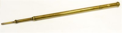 Lot 1008 - Country Gentlemans Association Brass Lawn Aerator inscribed C G A Letchworth 34";m 87cm