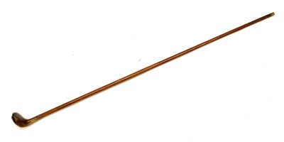 Lot 1016 - A Sunday Golf Stick, the handle as a golf wood with white metal infill and sole, hickory shaft,...