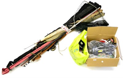 Lot 1052 - A Large Collection of Fishing Tackle, mainly fly fishing, including a bundle of rods, fly boxes and