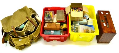 Lot 1054 - A Large Collection of Mixed Tackle, including two boxes of lures, a case of fly tying...