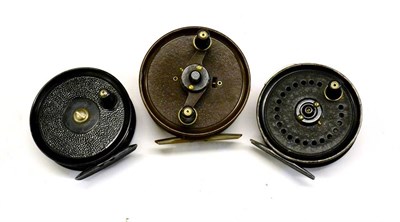 Lot 1103 - Three Alloy Fishing Reels, comprising a Milward 'Spinmaster', an Allcock's 'Marvel' and an Allcocks