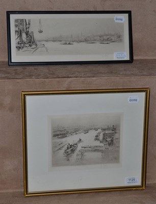 Lot 1125 - William Walcot RBA, RE (1874-1943) ";The Thames"; and ";The Tyne"; from the series ";The...