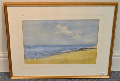 Lot 1172 - Ernest Dade (1864-1934) Looking out to sea from sand dunes, signed and dated (18)94,...