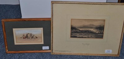 Lot 1191 - Dr T Munro (1759-1833) Lakeland landscape, charcoal and monochrome wash, the mount for this work is