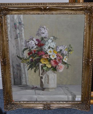 Lot 1216 - John Ernest Foster (1877-1968) ";Summer Flowers";, signed, bears various original artists &...