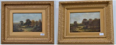 Lot 1230 - A* Stone (19th/20th century) A wooded landscape and another, each signed, oil on canvas, 19cm...