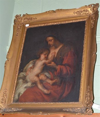 Lot 1257 - After Van Dyck (18th/19th century), The Madonna and Child, oil on canvas, 64cm by 48.5cm