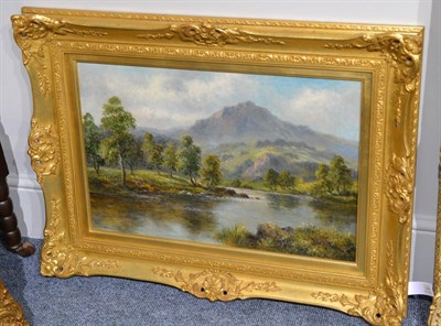 Lot 1294 - William Langley (19th/20th) Lakeland landscape, signed, oil on canvas 38cm by 48.5cm