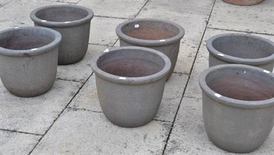 Lot 1345 - Set of six planters, 40cm diameter