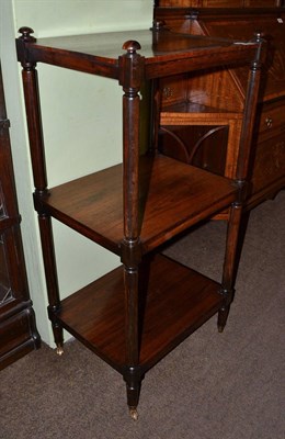 Lot 1384 - A 19th century three tier rosewood whatnot