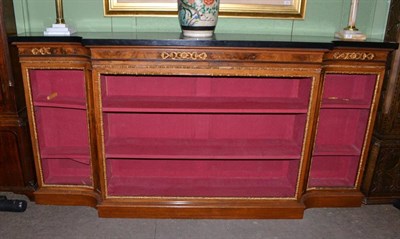 Lot 1388 - Large Victorian walnut dwarf bookcase