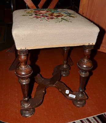 Lot 1412 - Walnut dressing stool in 17th century style