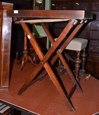 Lot 1413 - Small Georgian mahogany butler's tray and stand