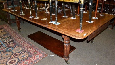 Lot 1426 - Victorian mahogany extending table with four additional leaves, 332cm long