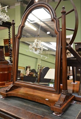 Lot 1429 - Large swivel mirror, 78cm wide