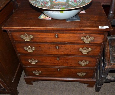 Lot 1436 - A dwarf mahogany chest of drawers