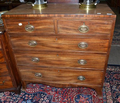 Lot 1439 - A Regency mahogany and ebony strung five drawer chest