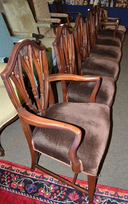 Lot 1459 - Set of six mahogany dining chairs