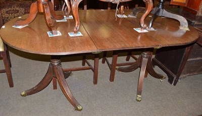 Lot 1510 - A Regency mahogany D-end dining table