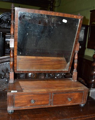 Lot 1520 - A Regency mahogany dressing table mirror fitted with two drawers