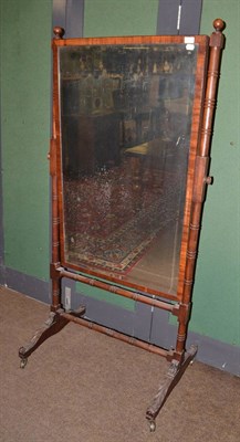 Lot 1535 - Regency mahogany cheval mirror