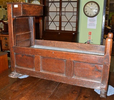 Lot 1536 - An 18th century English joined oak crib