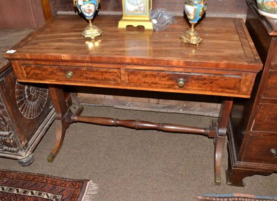 Lot 1546 - Regency mahogany small writing table with inlaid shell motif