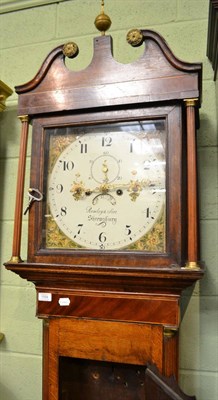 Lot 1554 - An oak eight day longcase clock, signed Rowley & Son, Shrewsbury, circa 1820, swan neck...