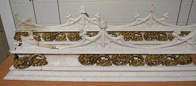 Lot 1608 - Pair of 19th century gilt/painted Gothic pelmets, ex-Carlton Towers