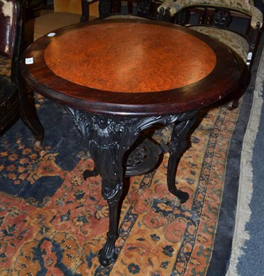 Lot 1661 - ;Victory; cast iron pub table (believed to commemorate the end of the Boer War)